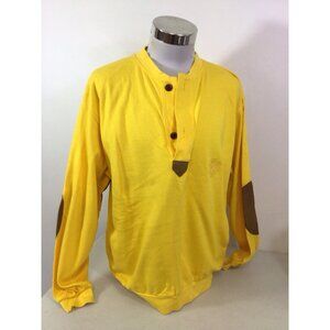 Bogner Y2K Henley Leather Trim 90’s Style Mens Large